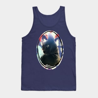 Blue Grey Cat Photo Tank Top